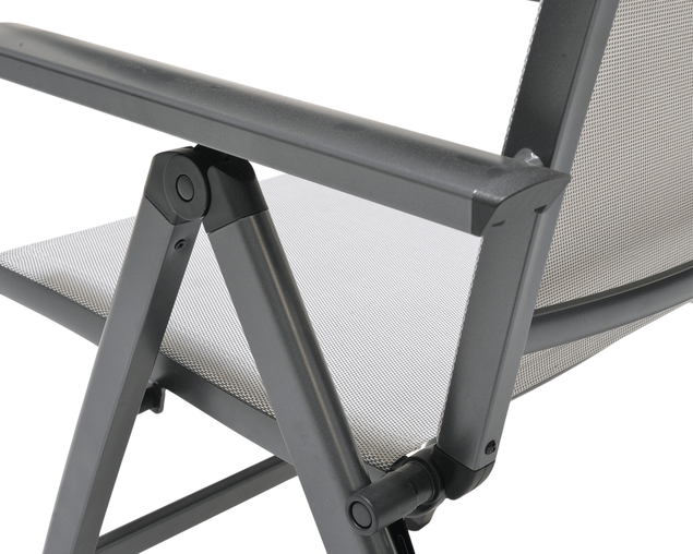 Frankie Folding Recliner Chair - Gunmetal Grey