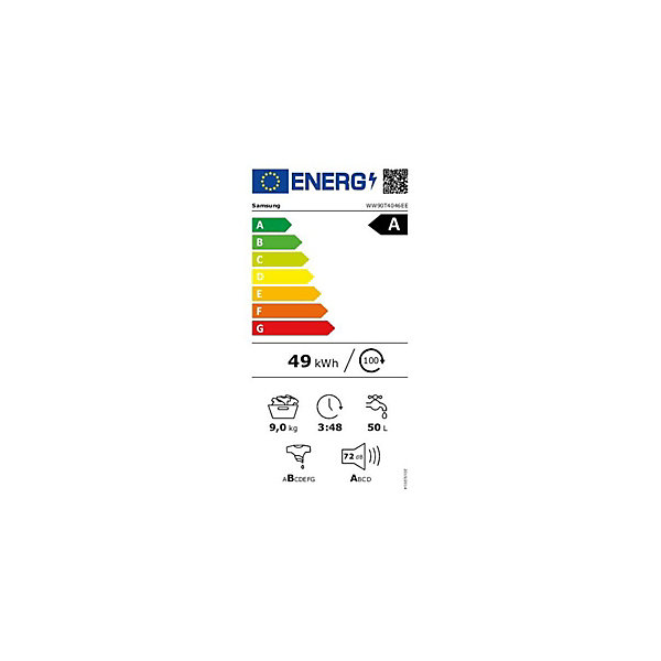 Lave-linge frontal 9kg 1400 tours/min Samsung WW90T4046EE