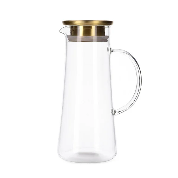 Dzbanek KUBBE ze złotym wieczkiem 1,3 l HOMLA
