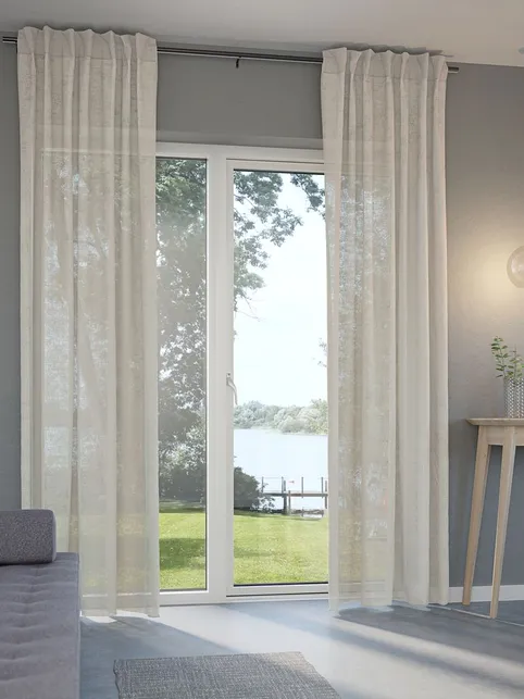 Gardin UNNEN 1x140x300 hør-look sand