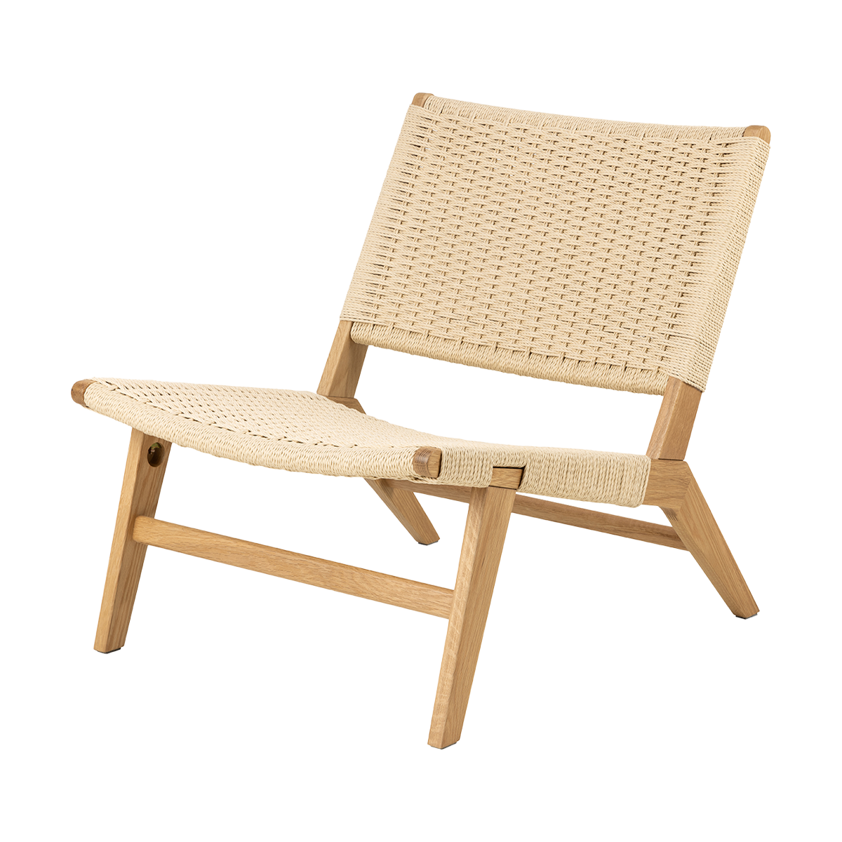 Lisomme William Houten Fauteuil met Gewoven Zitting - Beige