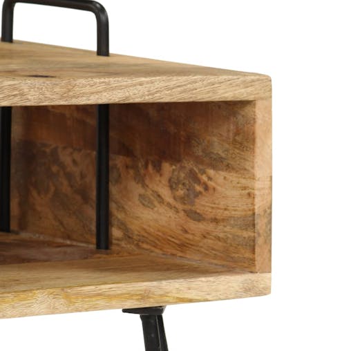 NNEVL Bedside Table Solid Mango Wood 40x34x47 cm