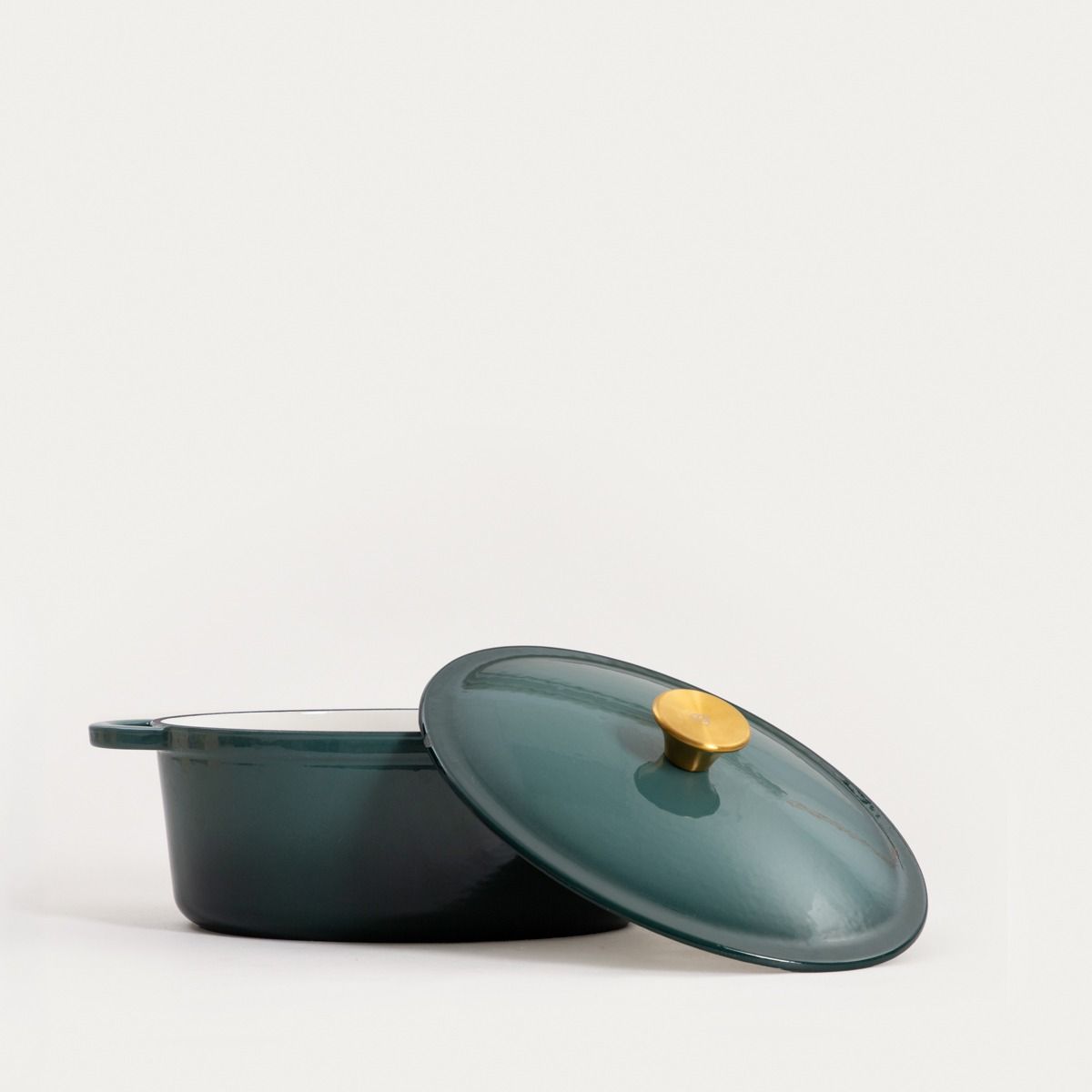 Garnek żeliwny ANDREAS zielony owalny ombre 4,5 l