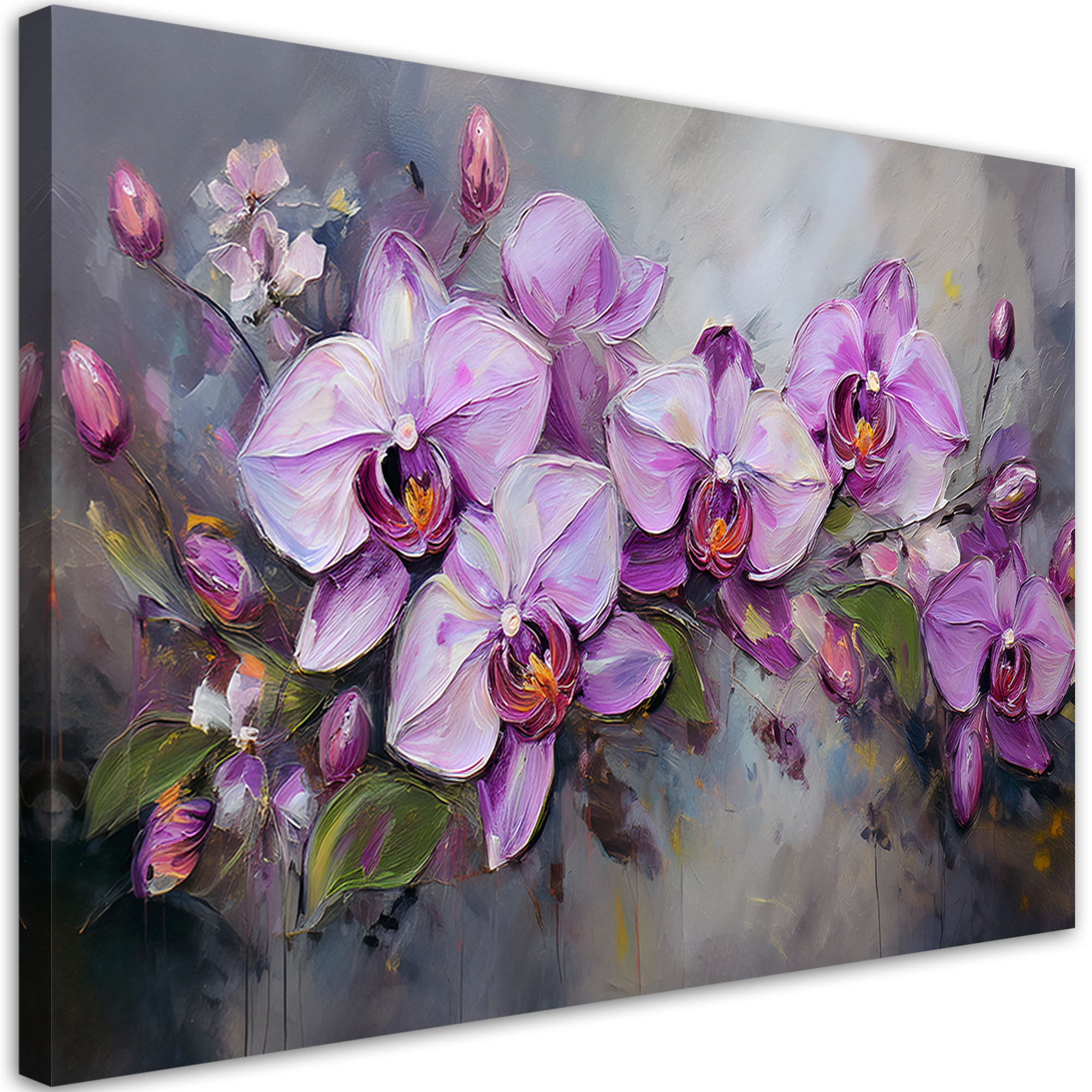 Feeby Obraz na płótnie, Orchidea Fioletowa Kompozycja Kwiatów 60x40