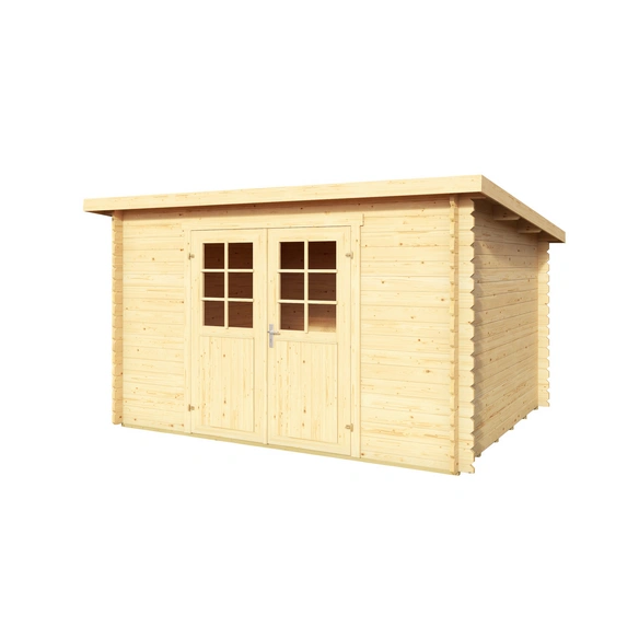 Blockbohlenhaus »Malta 2«, Holz, BxHxT: 344 x 217 x 250 cm (Außenmaße inkl. Dachüberstand)