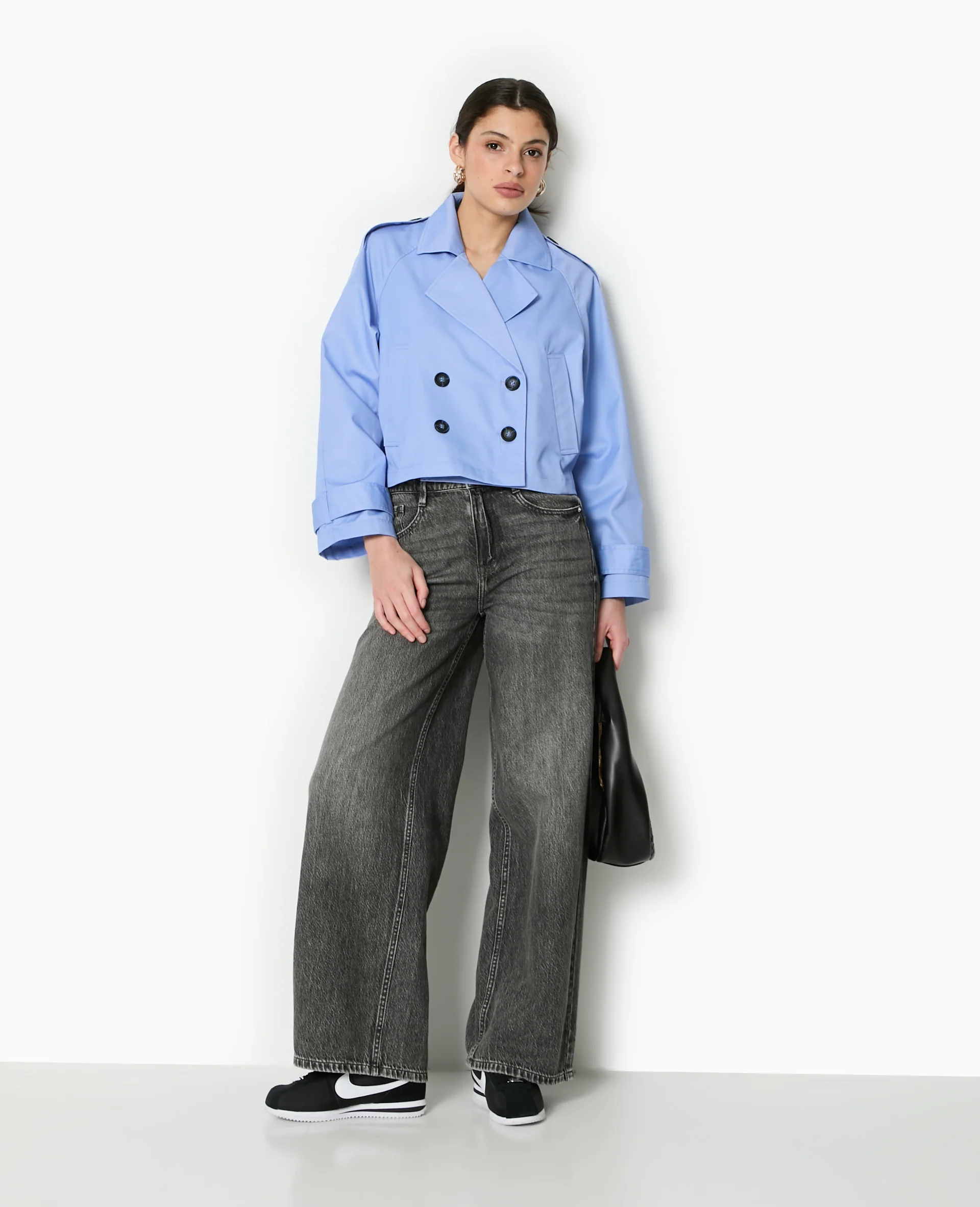 Trench court en toile