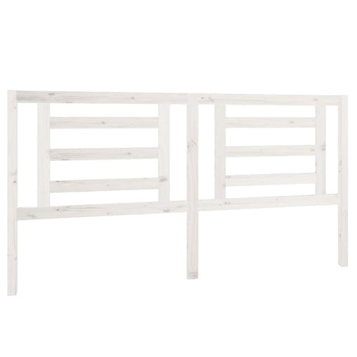NNEVL Bed Headboard White 186x4x100 cm Solid Wood Pine