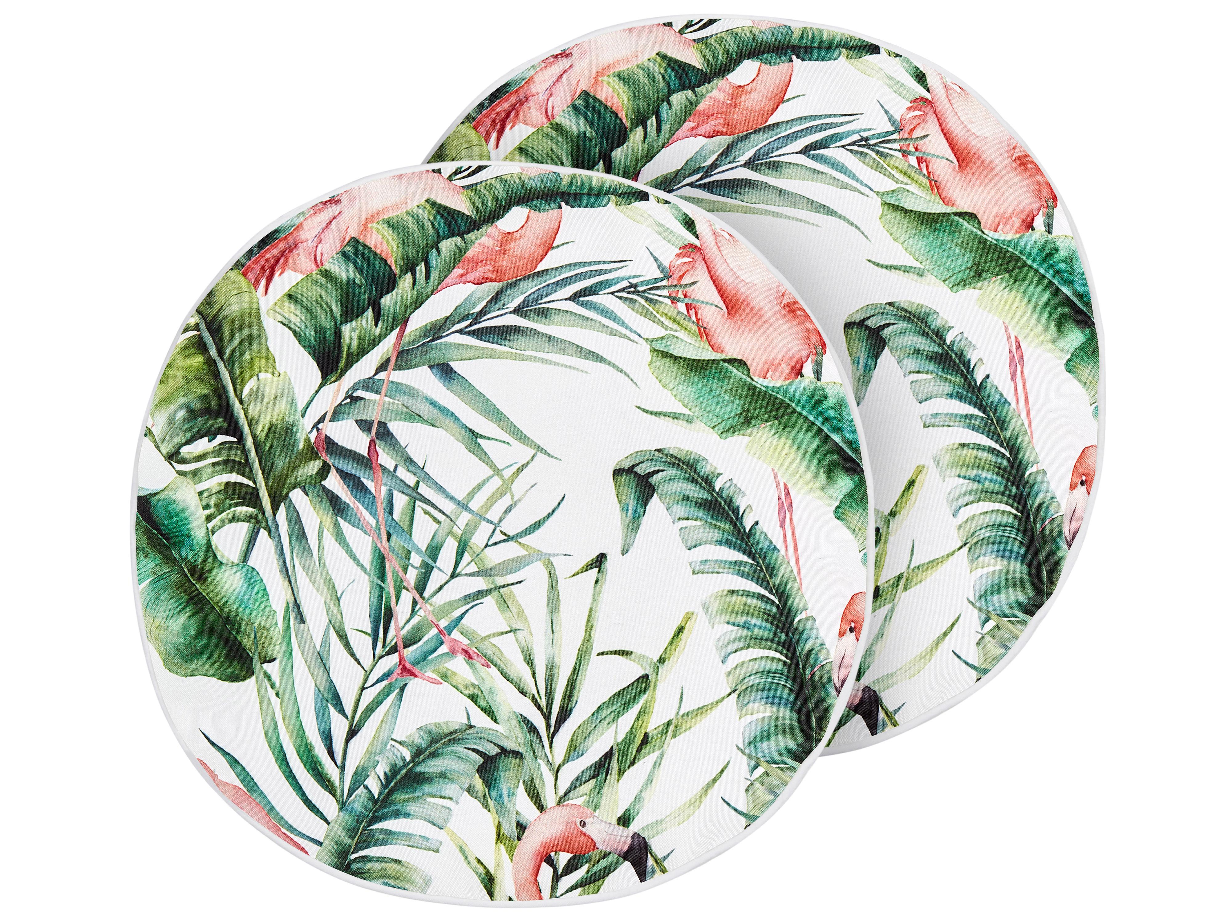 Set of 2 Outdoor Cushions ELLERA Animal Pattern 45 x 45 cm Green