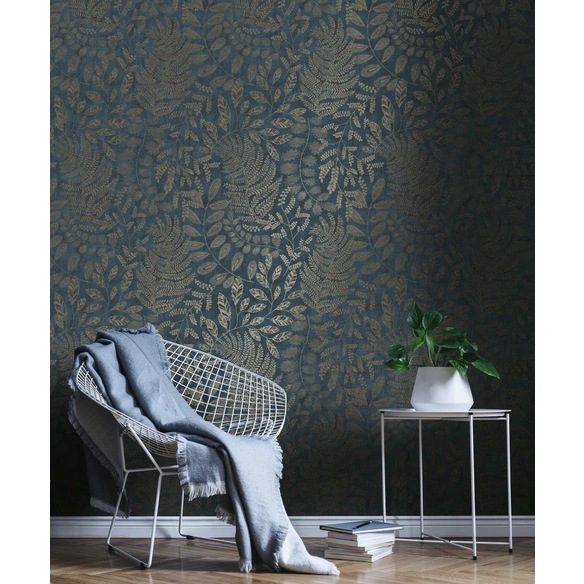 Vliestapete, BxL: 53 x 1005 cm, türkis