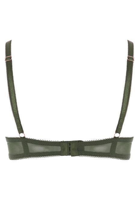Womens Green Roxie Lace Add 2 Cups Push Up Bra