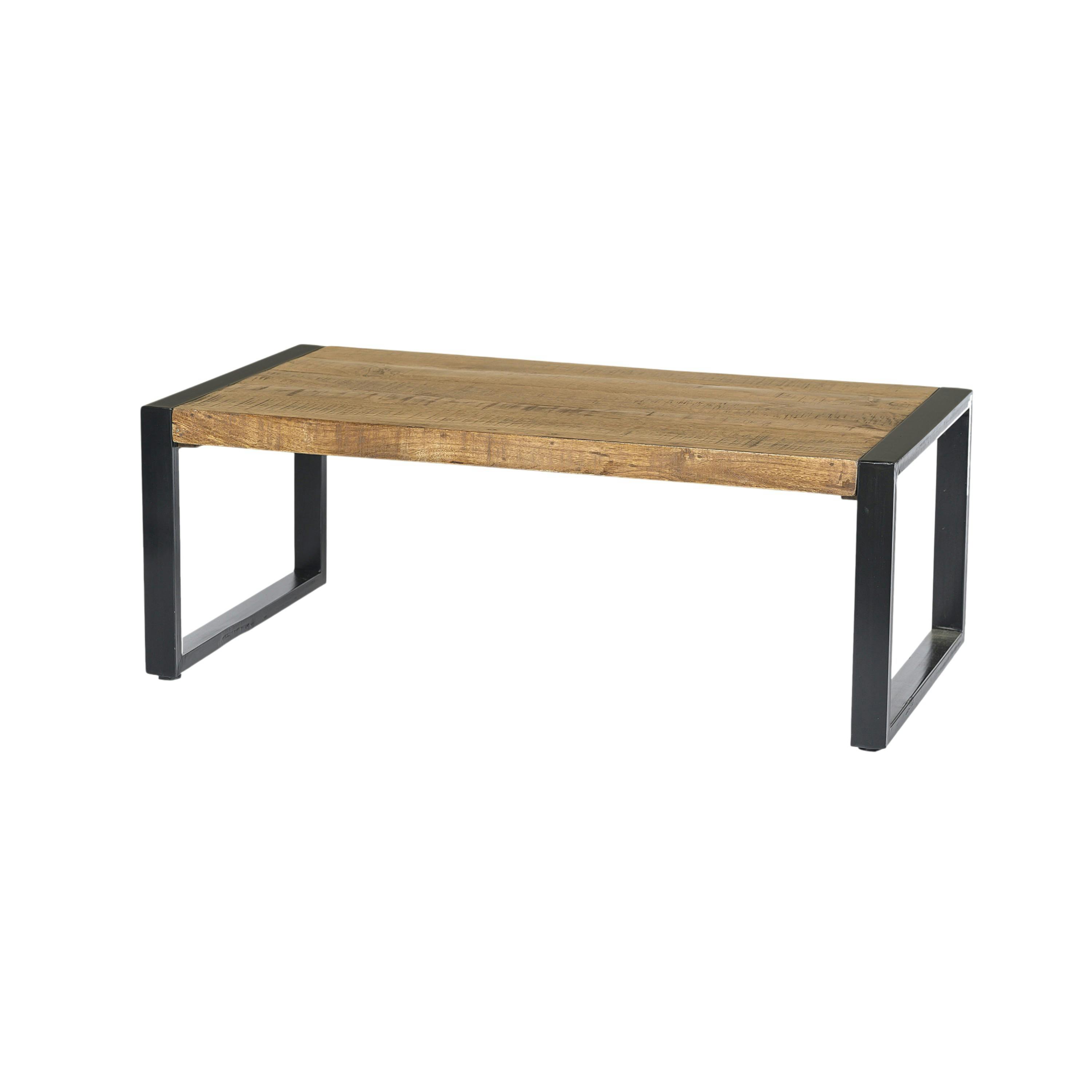 Table de salon rectangulaire bois métal KARGO