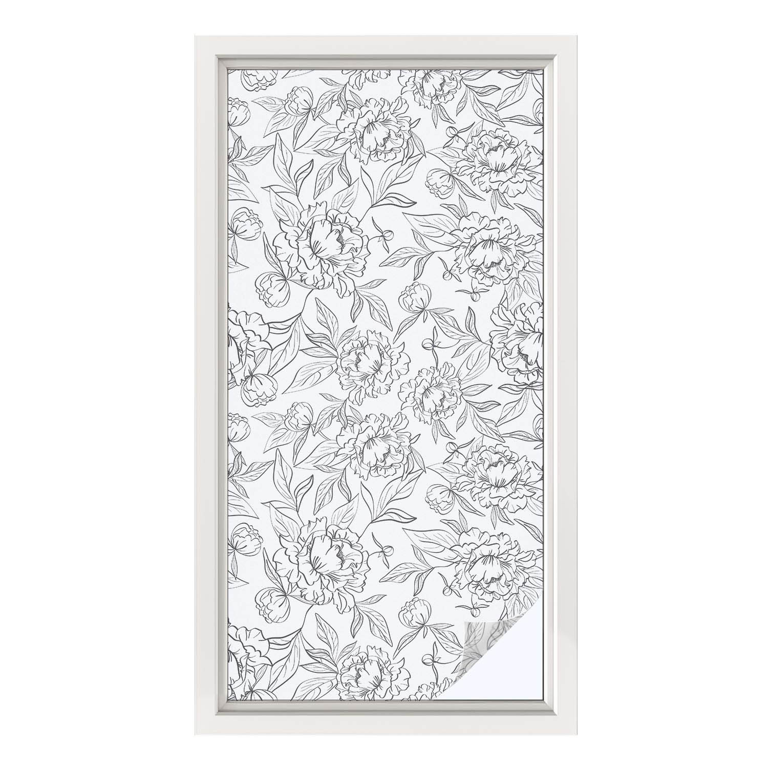 Folia okienna Kwiatowy motyw ochrona prywatności 50x100 Wallfluent