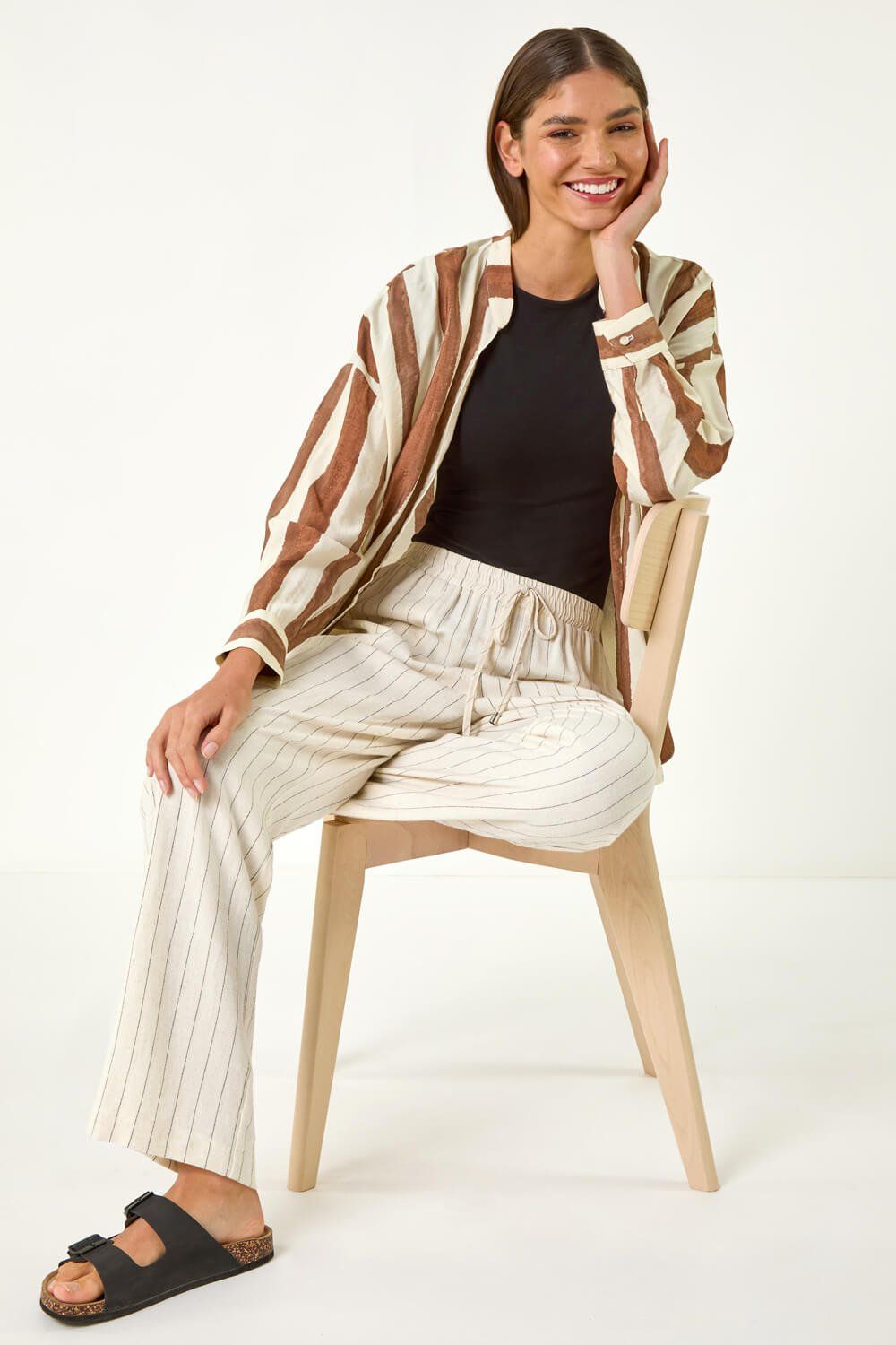 Roman Full Length Linen Mix Trouser