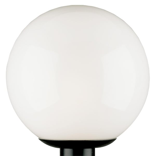 Westinghouse One-Light Post-Top Exterior Lantern, Black Finish Polycarbonate with White Acrylic Globe - 1-Light