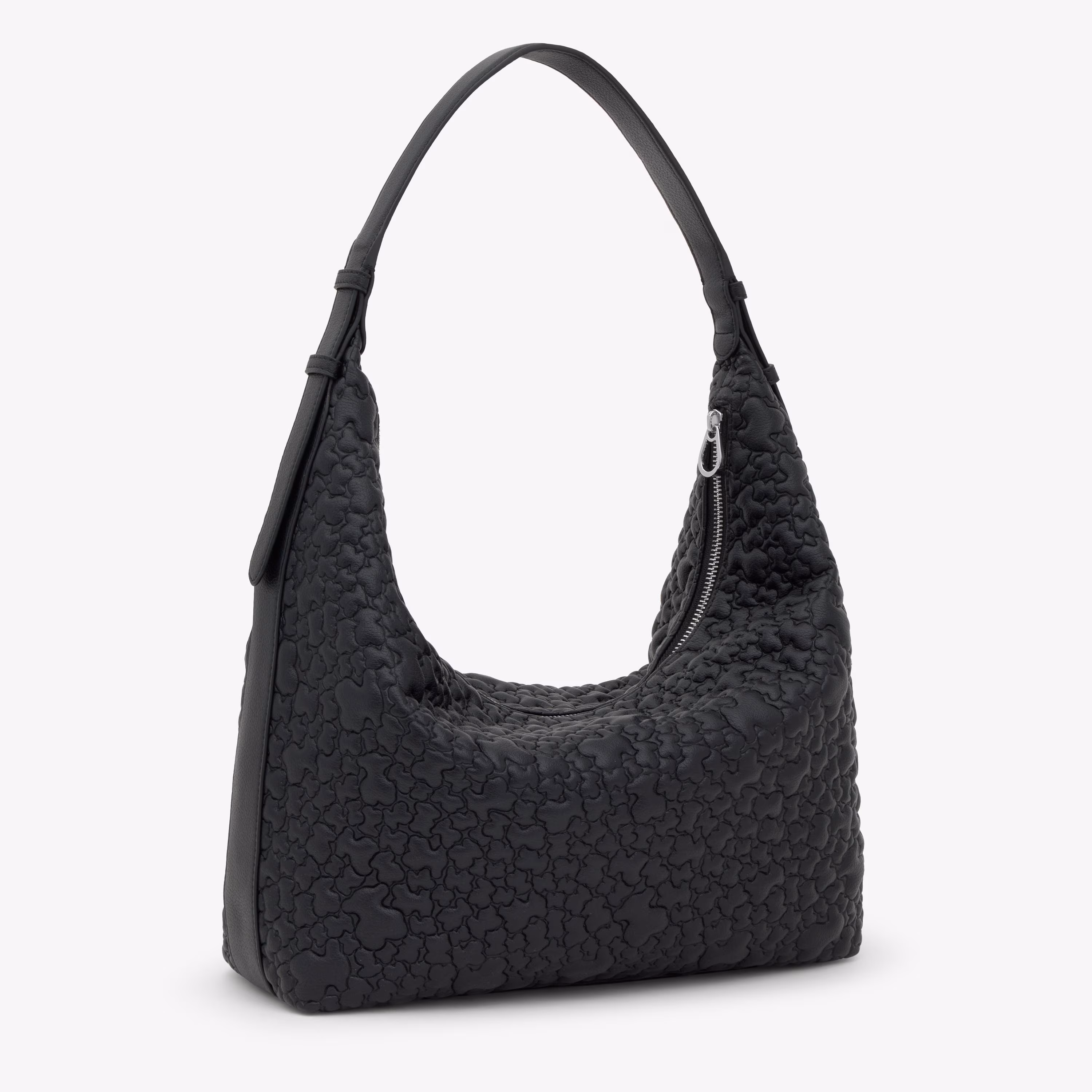 Bolso de hombro grande negro TOUS Puffy bear