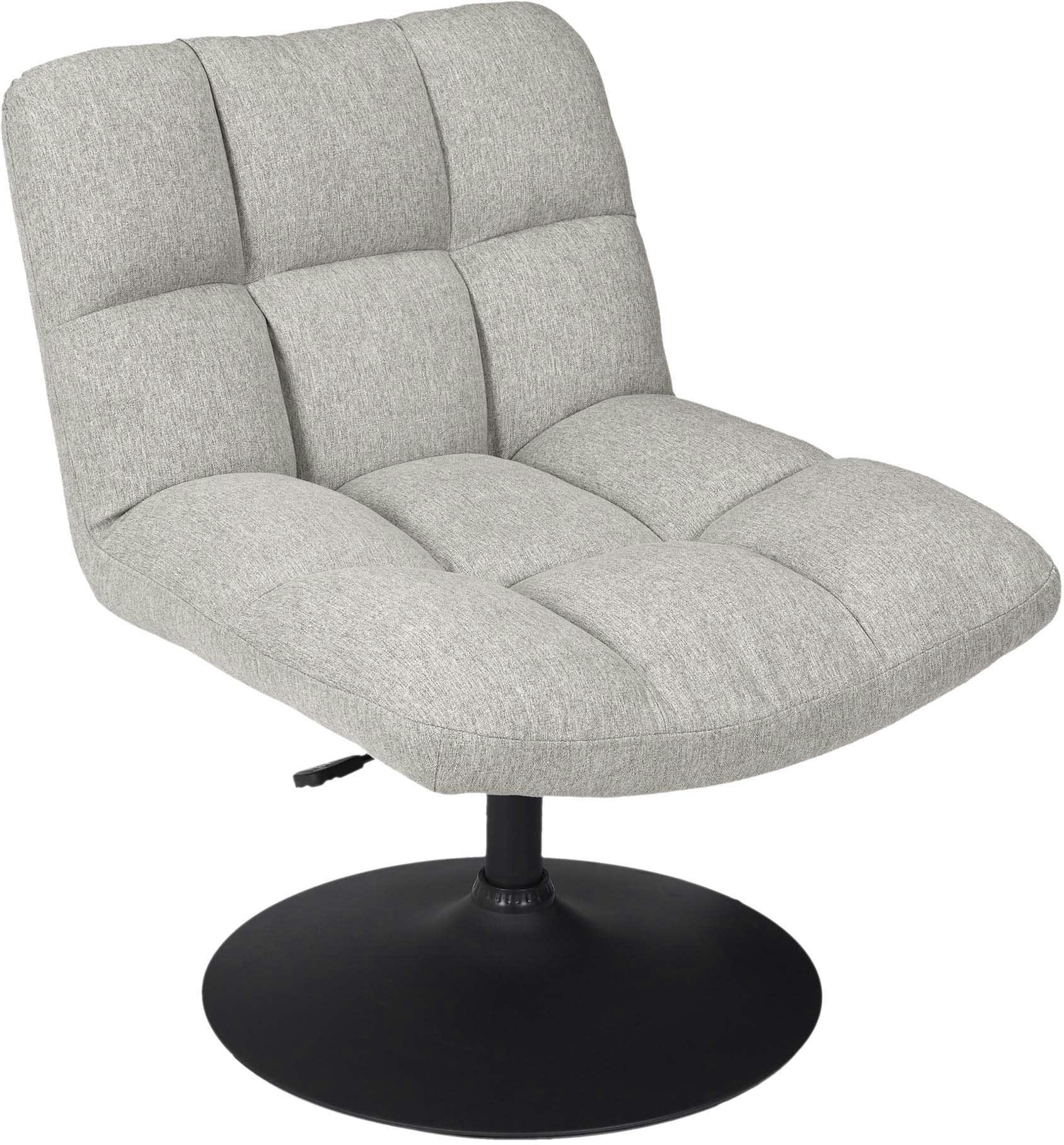 - Fauteuil pivotant en tissu anton gris clair