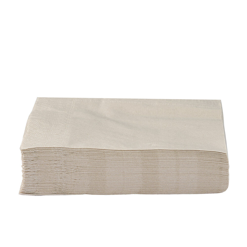 Serviette carré unie blanc lin 2 plis en papier x50