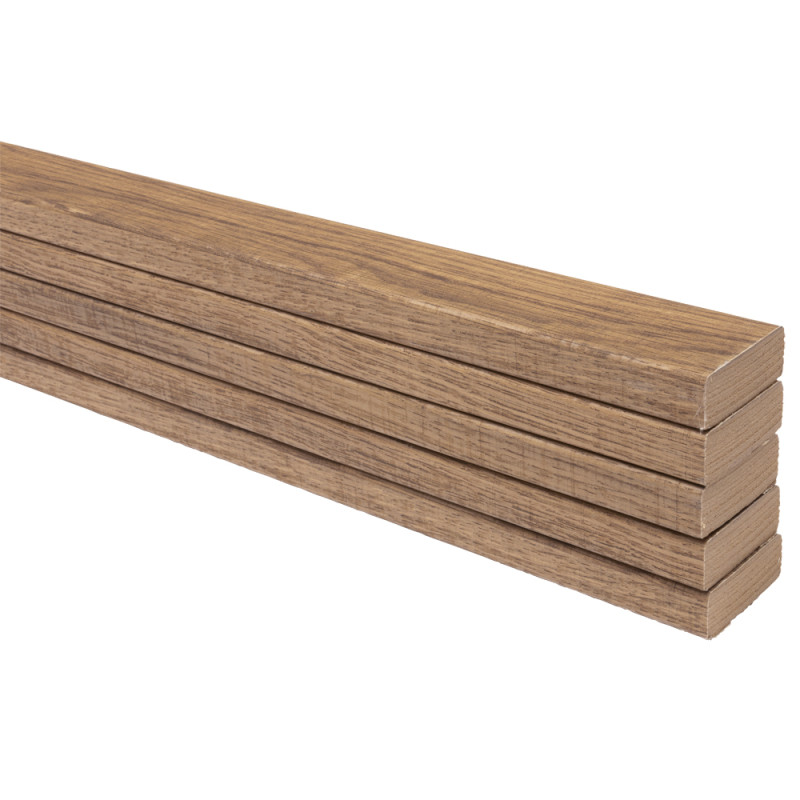 Lambris en MDF Wood Decowall chêne foncé 260 x 9,2 x 4,5 cm 5 pièces CANDO