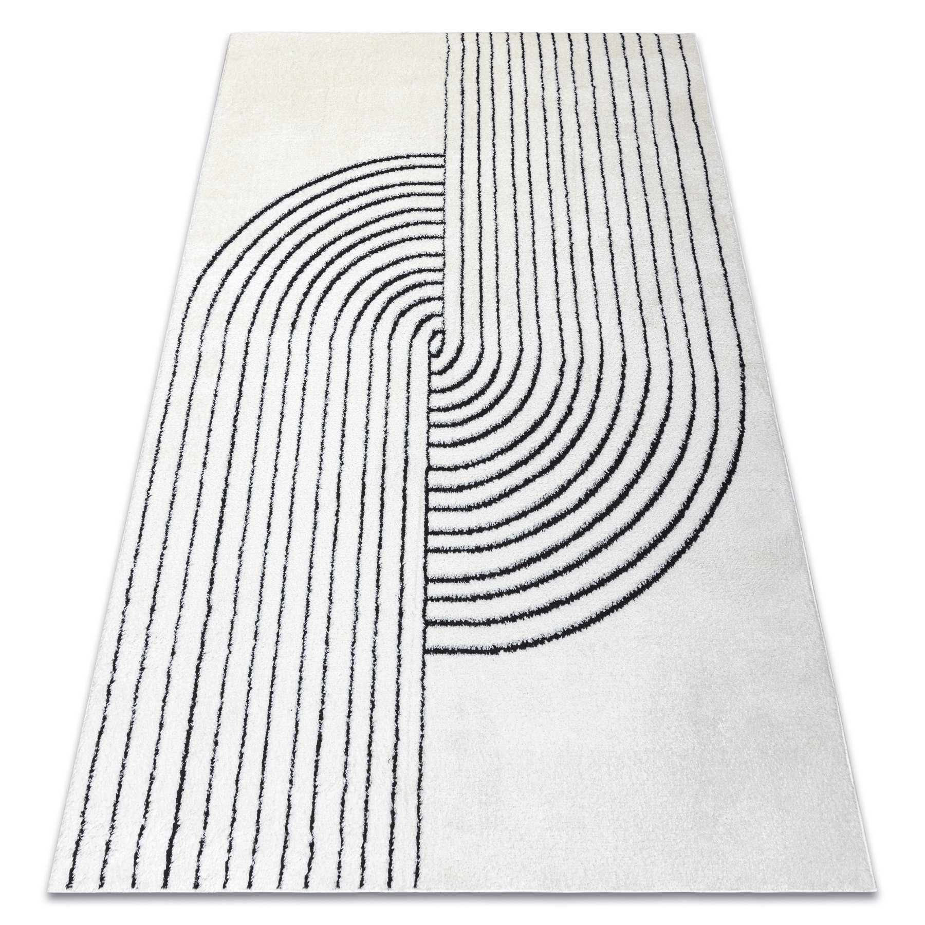 Dywan MODE 8587 geometryczny krem / czarny 80x150 cm