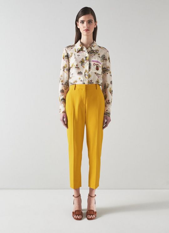 Mya Yellow Tailored Trousers