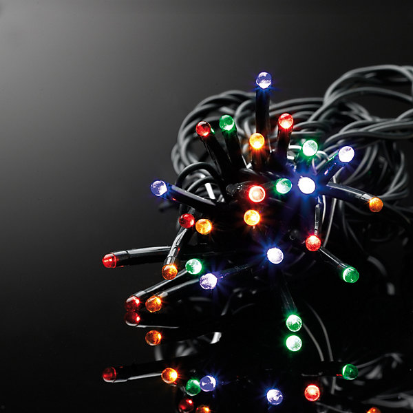 Guirlande électrique exterieur 180 Led multicouleur 20m fil noir
