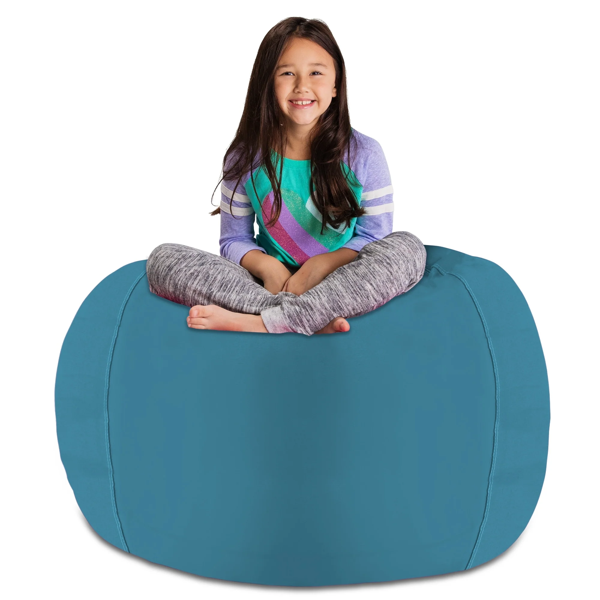 Kids' Stuffed Animal Storage Bean Bag Chair Cover or Toy Organizer