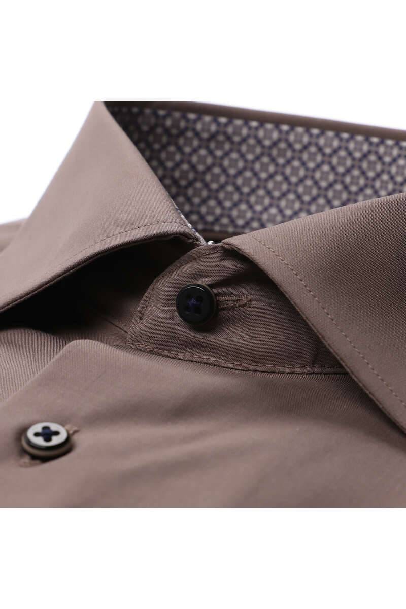 ETERNA Modern Fit Hemd steingrau, Einfarbig