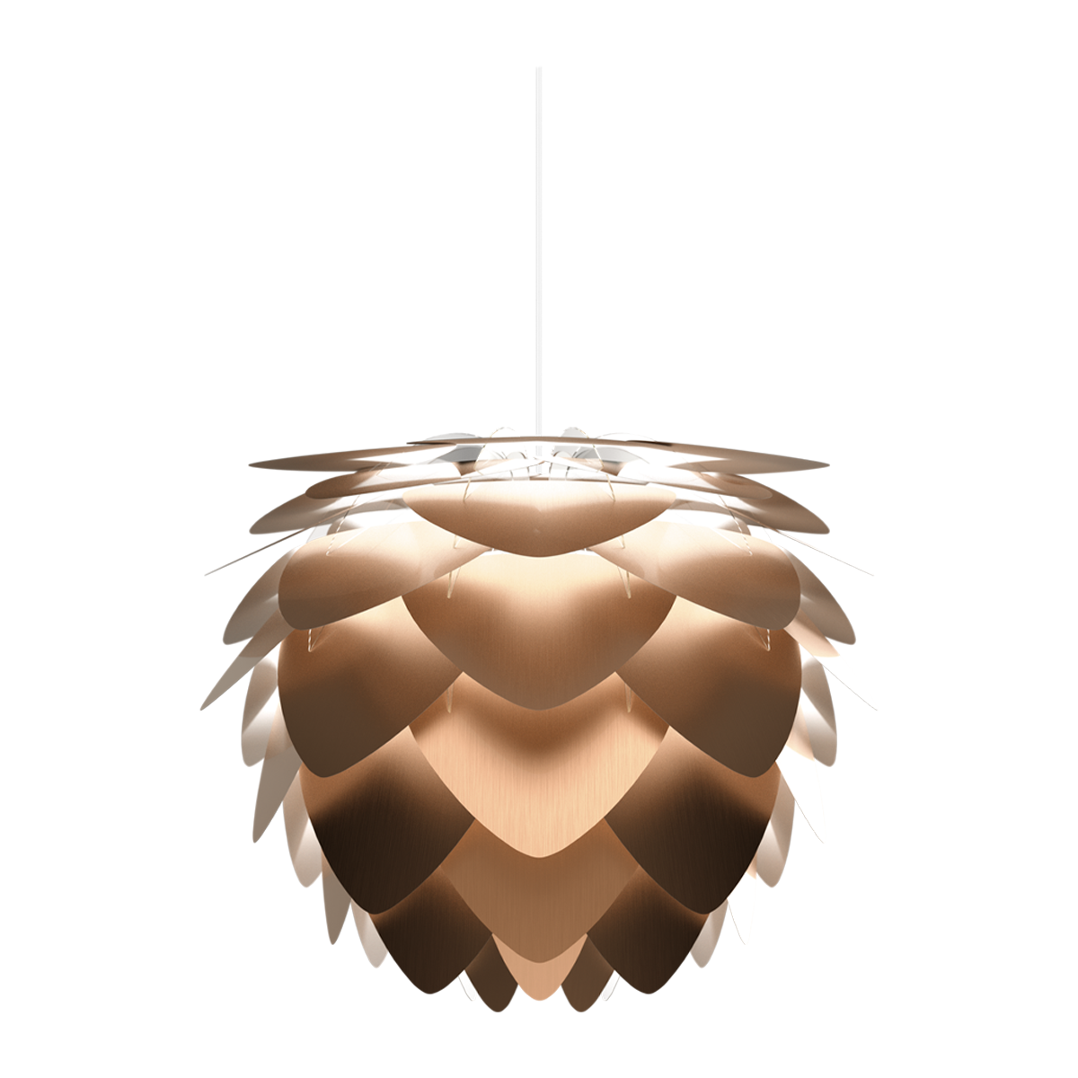 Umage Aluvia Medium hanglamp brushed bronze - met koordset wit - Ø 59 cm