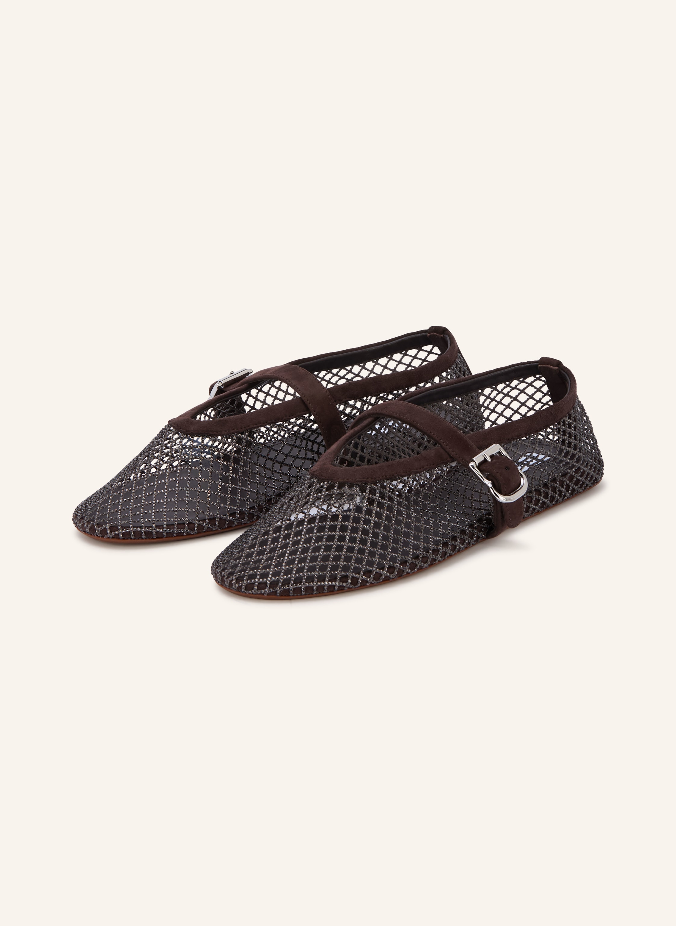 ALAÏA Mary-Jane-Ballerinas mit Schmucksteinen