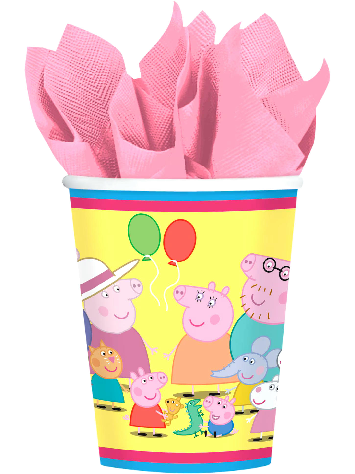Nickelodeon Peppa Pig Paper Disposable Cups, Yellow, 9-oz, 8-pk, for Birthday Party