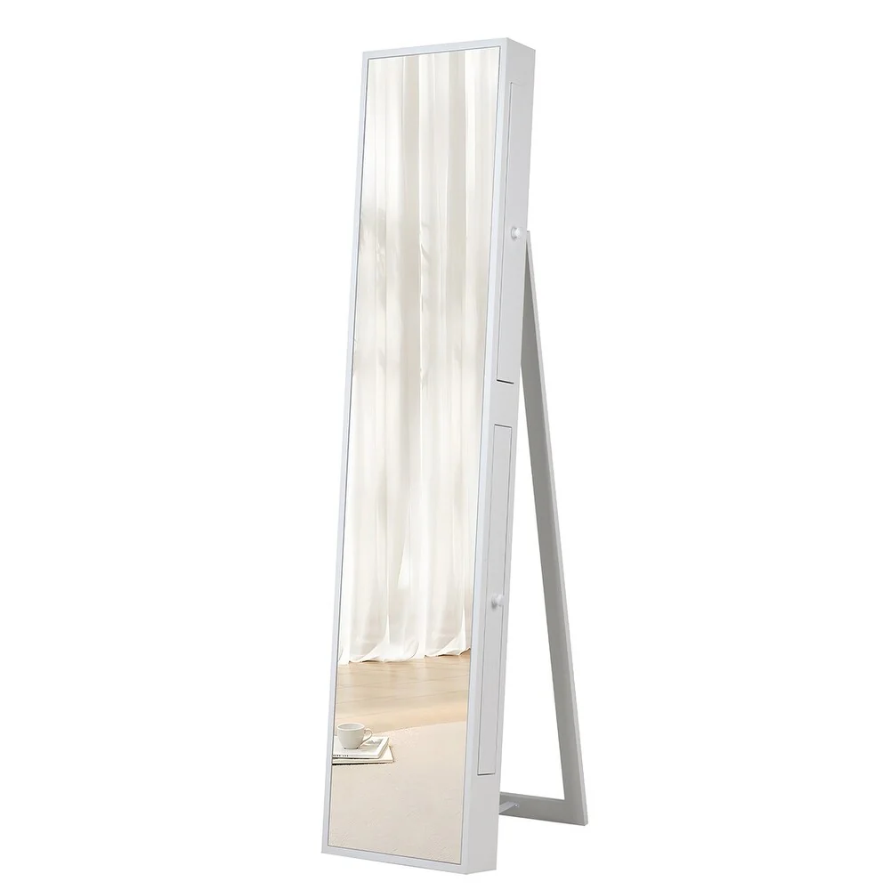 Mirror Jewelry Cabinet Standing Armoire