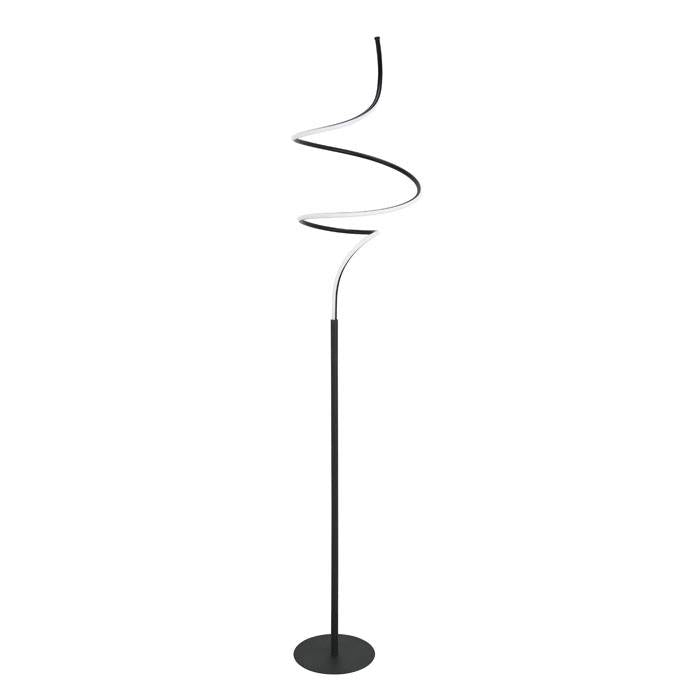 Highlight vloerlamp Curle - 1 lichts - 35 x 160  cm - zwart