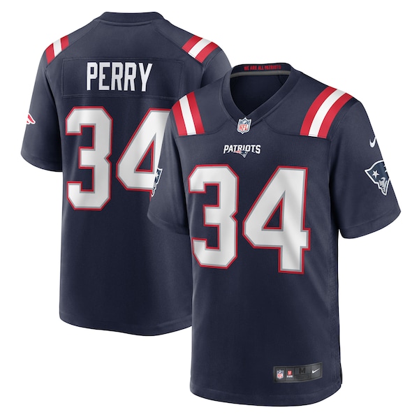 Mark Perry New England Patriots Nike Team Game Jersey -  Navy