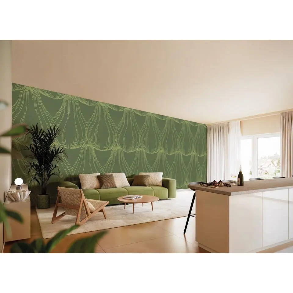 Komar fotobehang grafisch motief groen - 250 x 350 cm