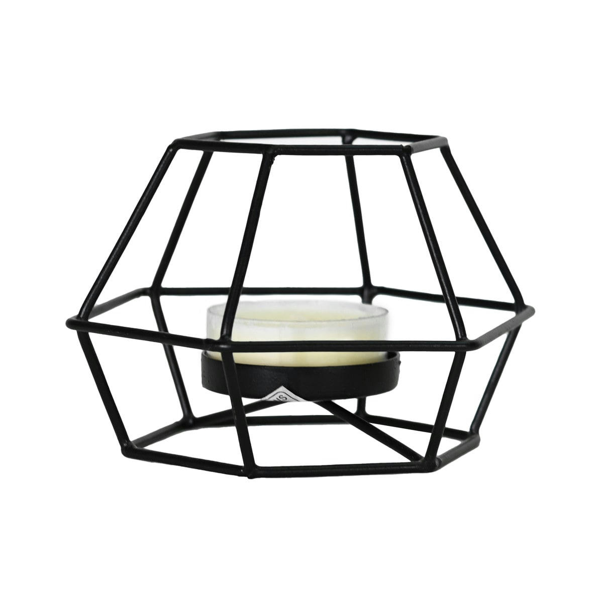 KUNDA BLACK - Photophore en métal 10 cm