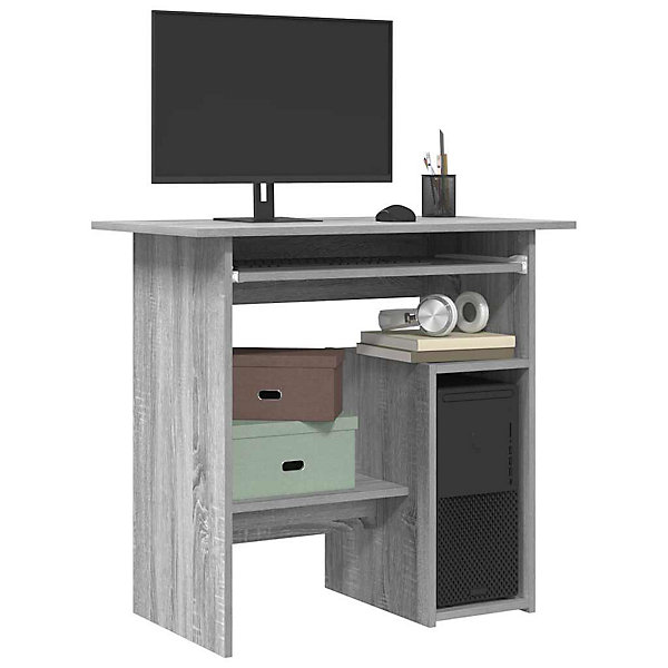 815478 vidaXL Bureau Sonoma gris 80x45x74 cm Bois d'ingénierie