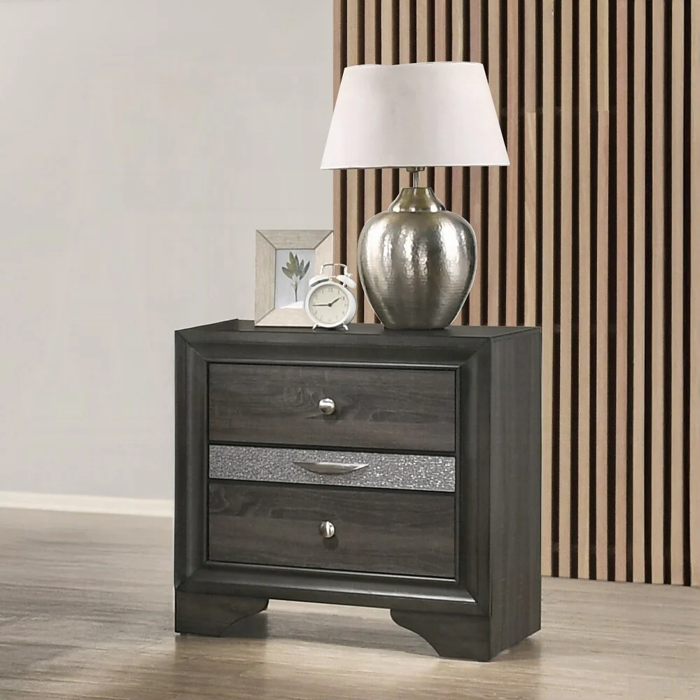 Sophisticated Wooden Nightstand with Multiple Drawers for Bedroom Enhancement