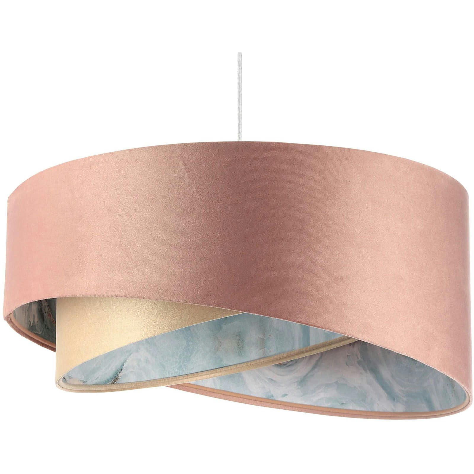 ASYMETRIC - Suspension Tissu Rose 50x50x25 cm