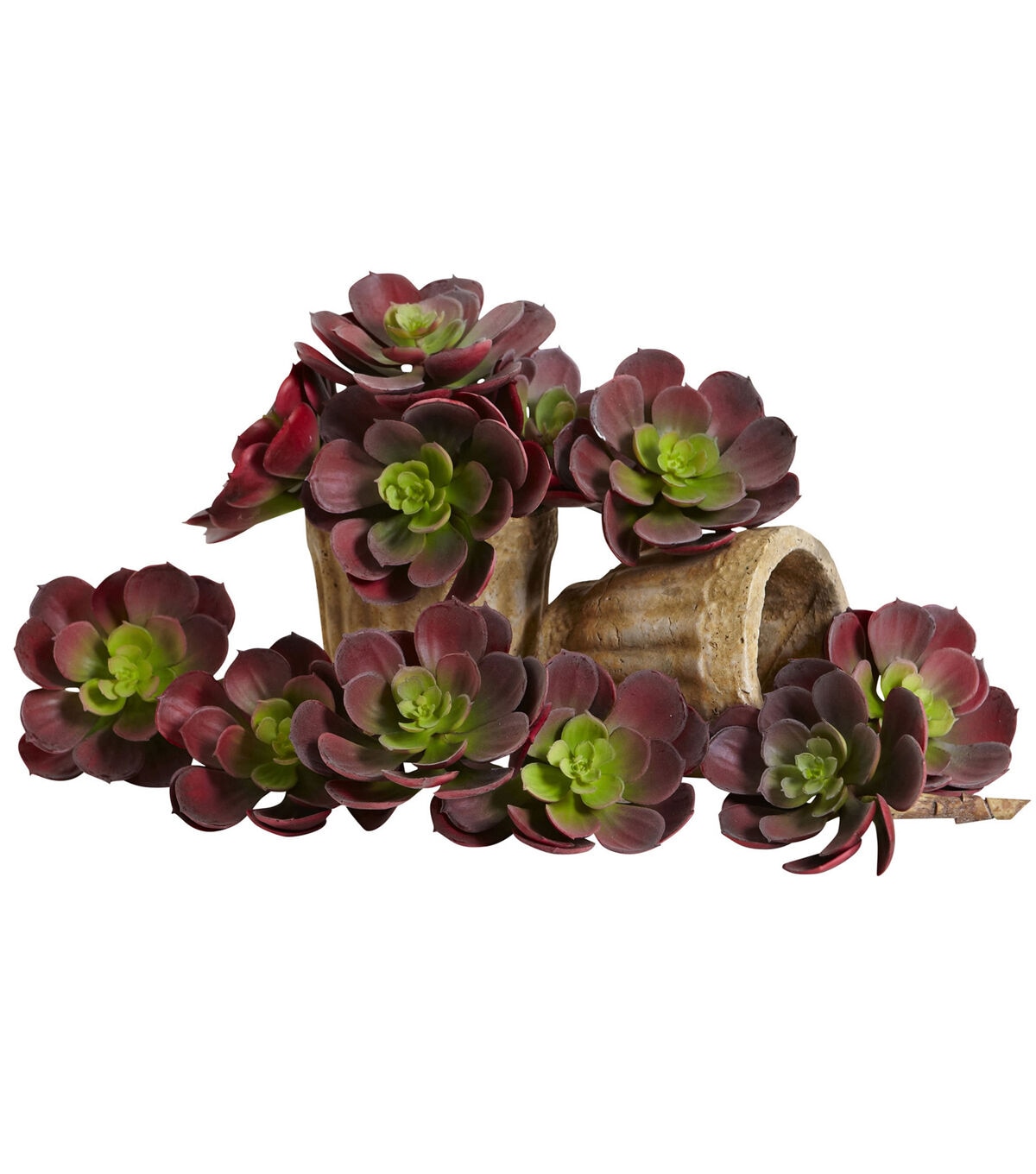 Nearly Natural 5 Red Echeveria Succulent Plant 12ct