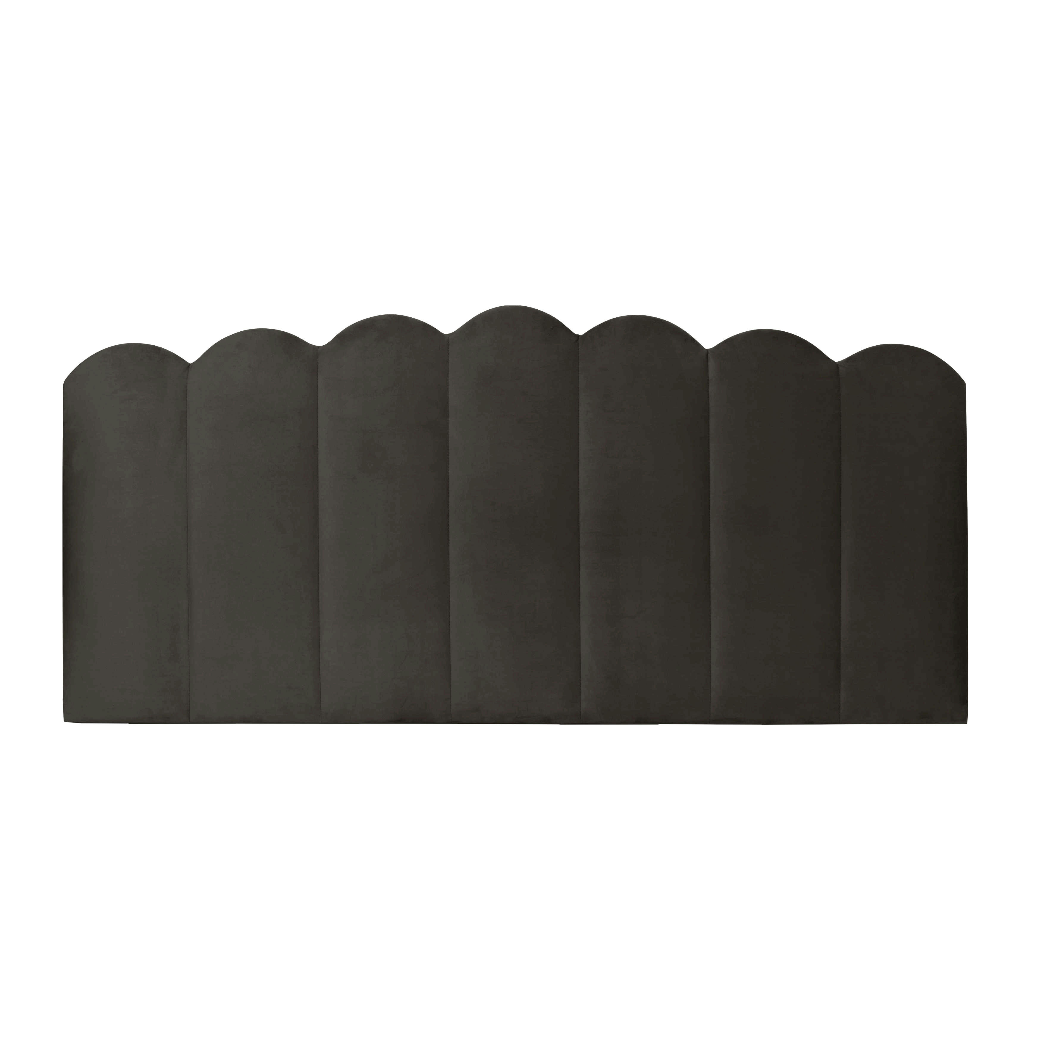 SHELL - Tête de lit tapissée en velours terre 145x74cm