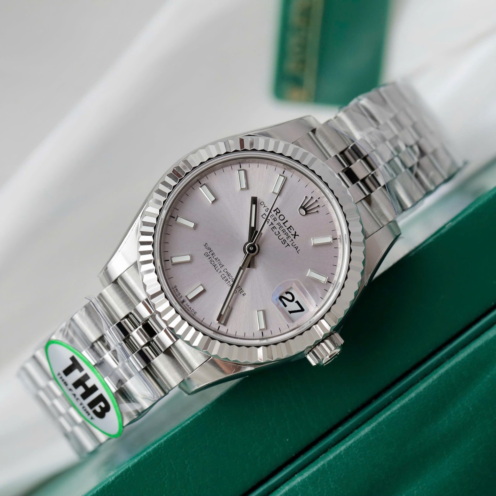 Rolex Datejust 316L Steel Silver Dial 31mm Jub THBF Replica