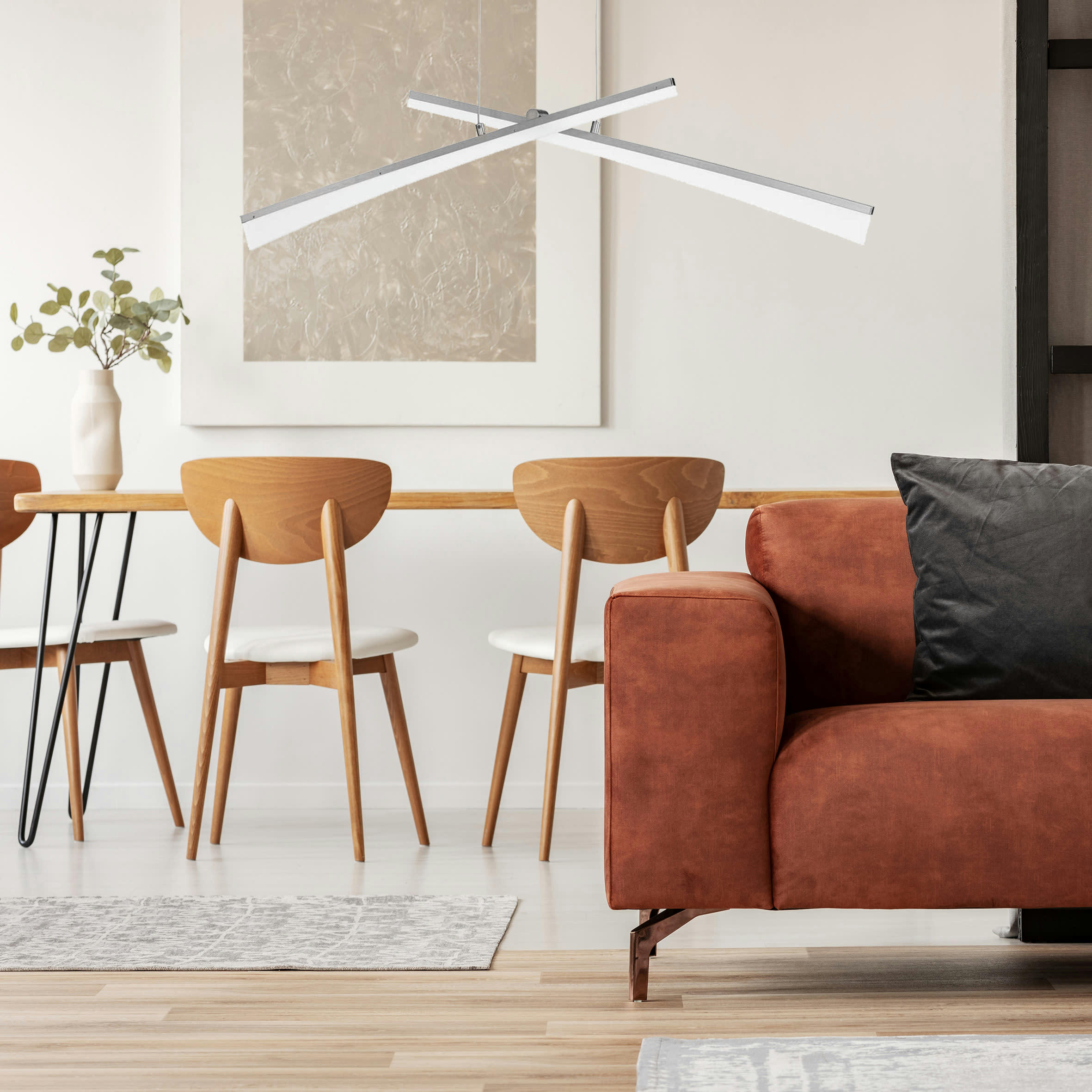 CONSELL - Suspension en métal argenté