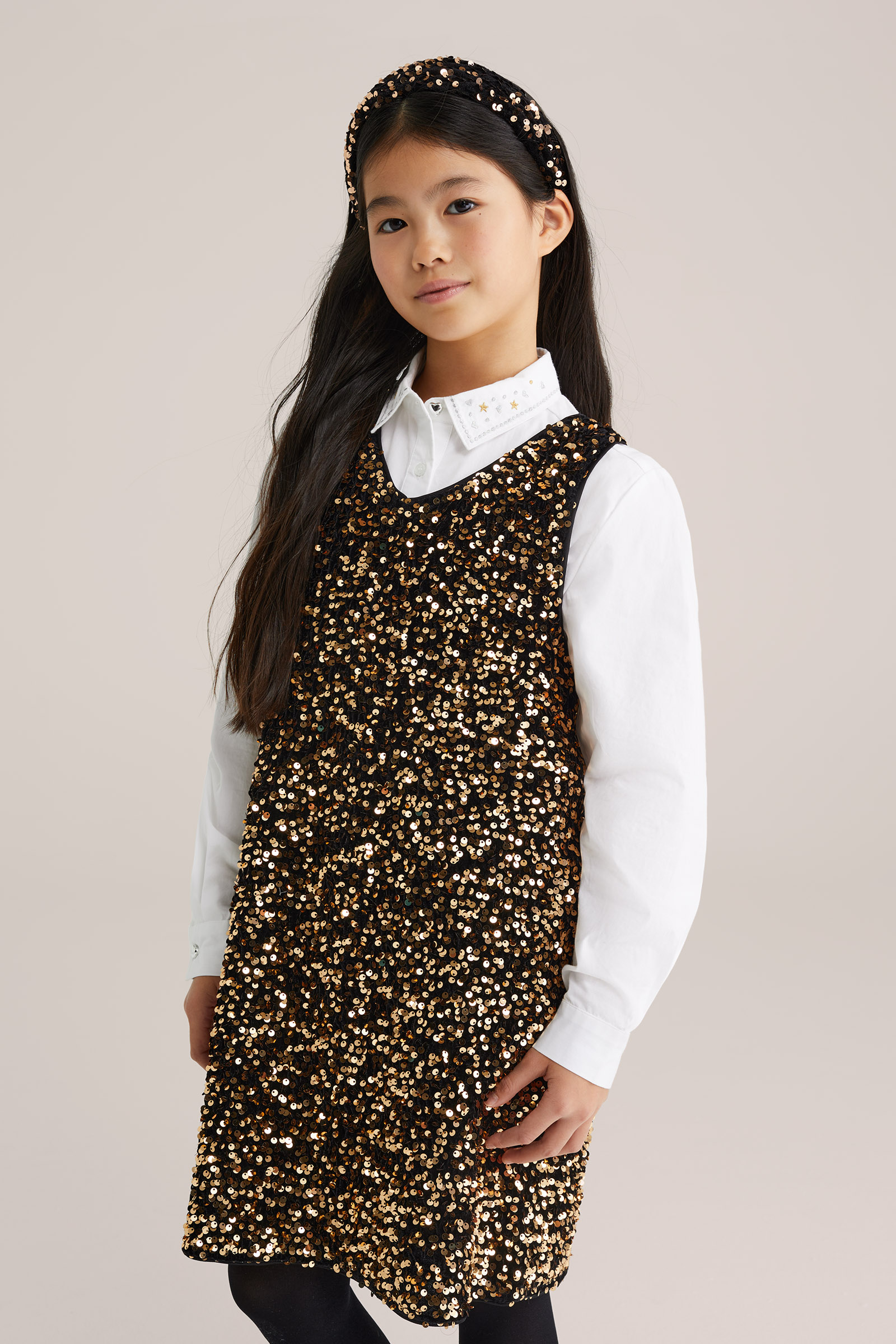 Meisjes jurk met pailletten