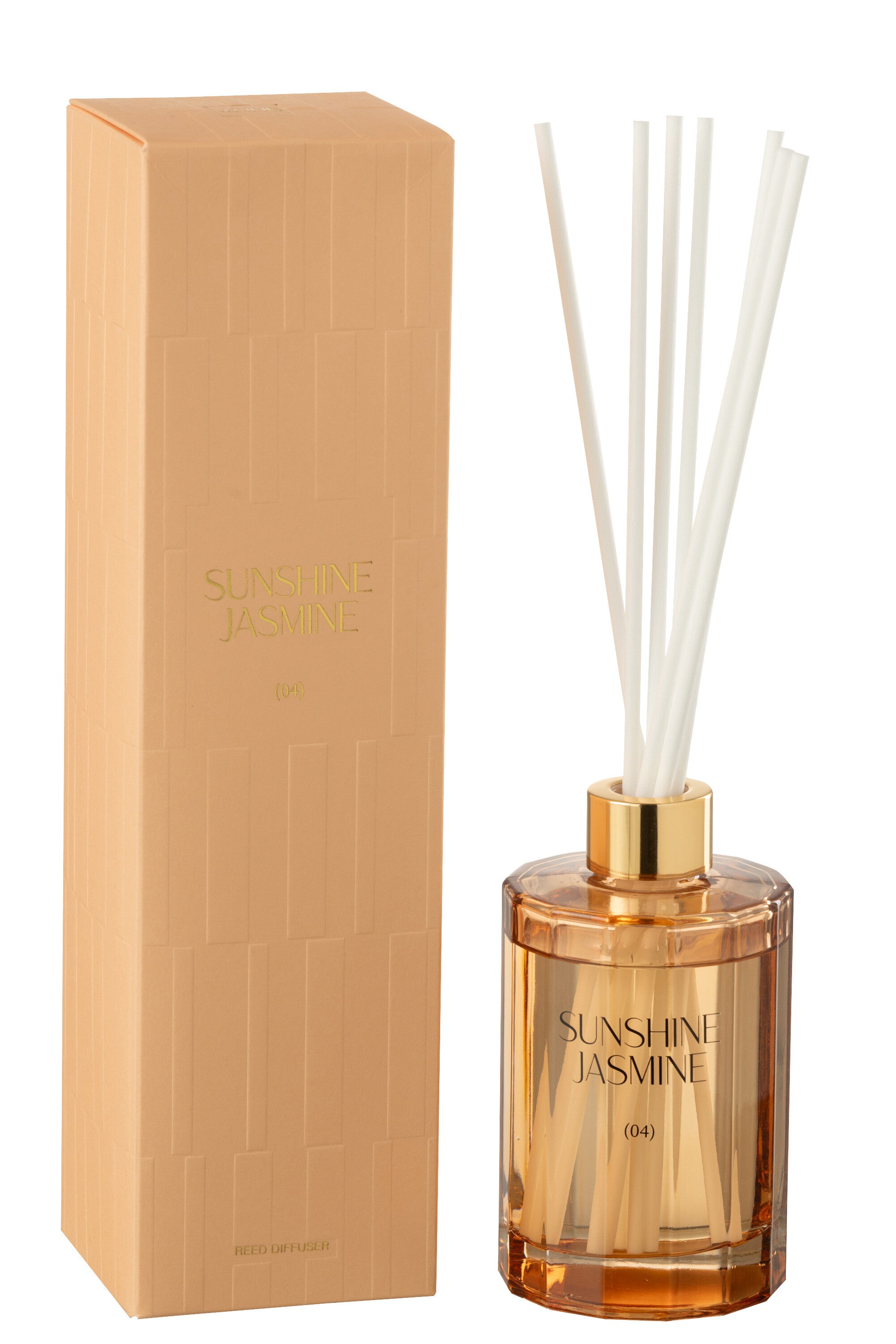 J-Line geurstokjes Sunshine Jasmine - glas - oranje