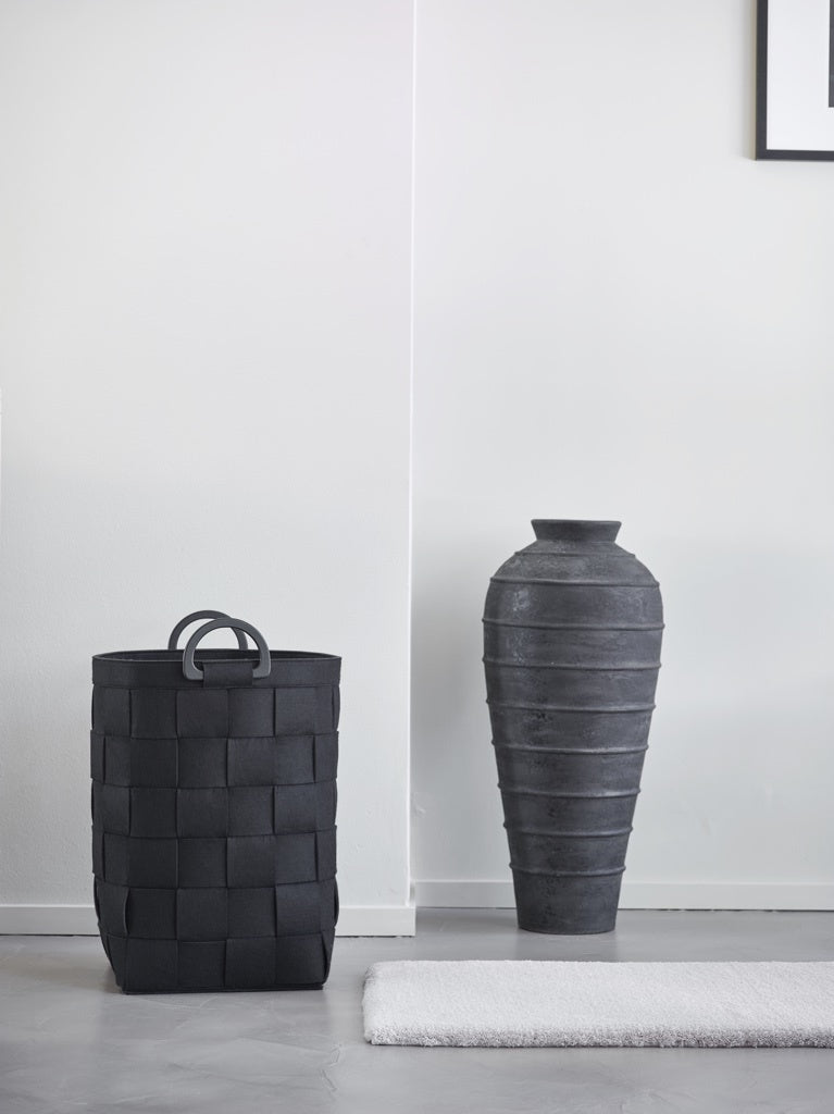 Dix Opbergmand Black Small   Zwart   Polyester   Bamboe