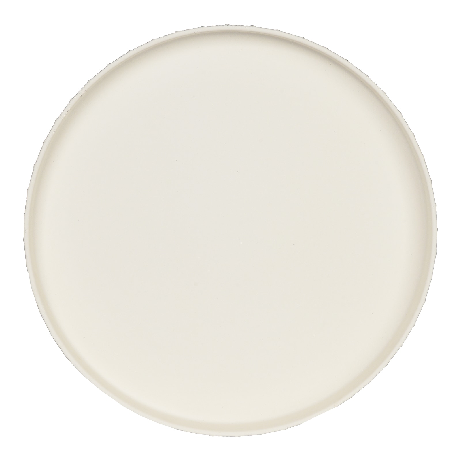 Deko-Tablett Notches Weiß, ⌀ 41 cm, H 45 mm