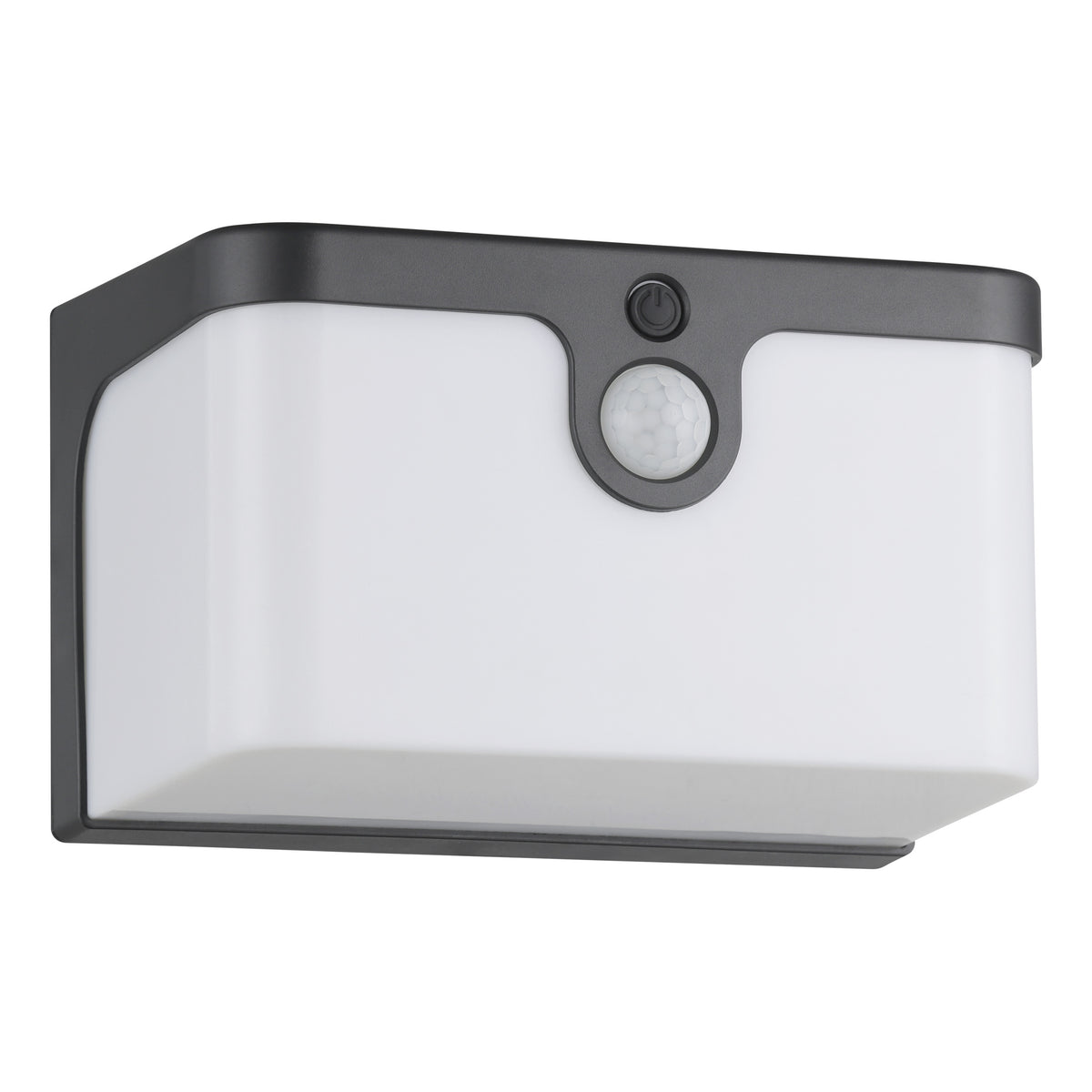 EGLO solar wandlamp buiten Croara - led - 15 cm - antraciet/wit