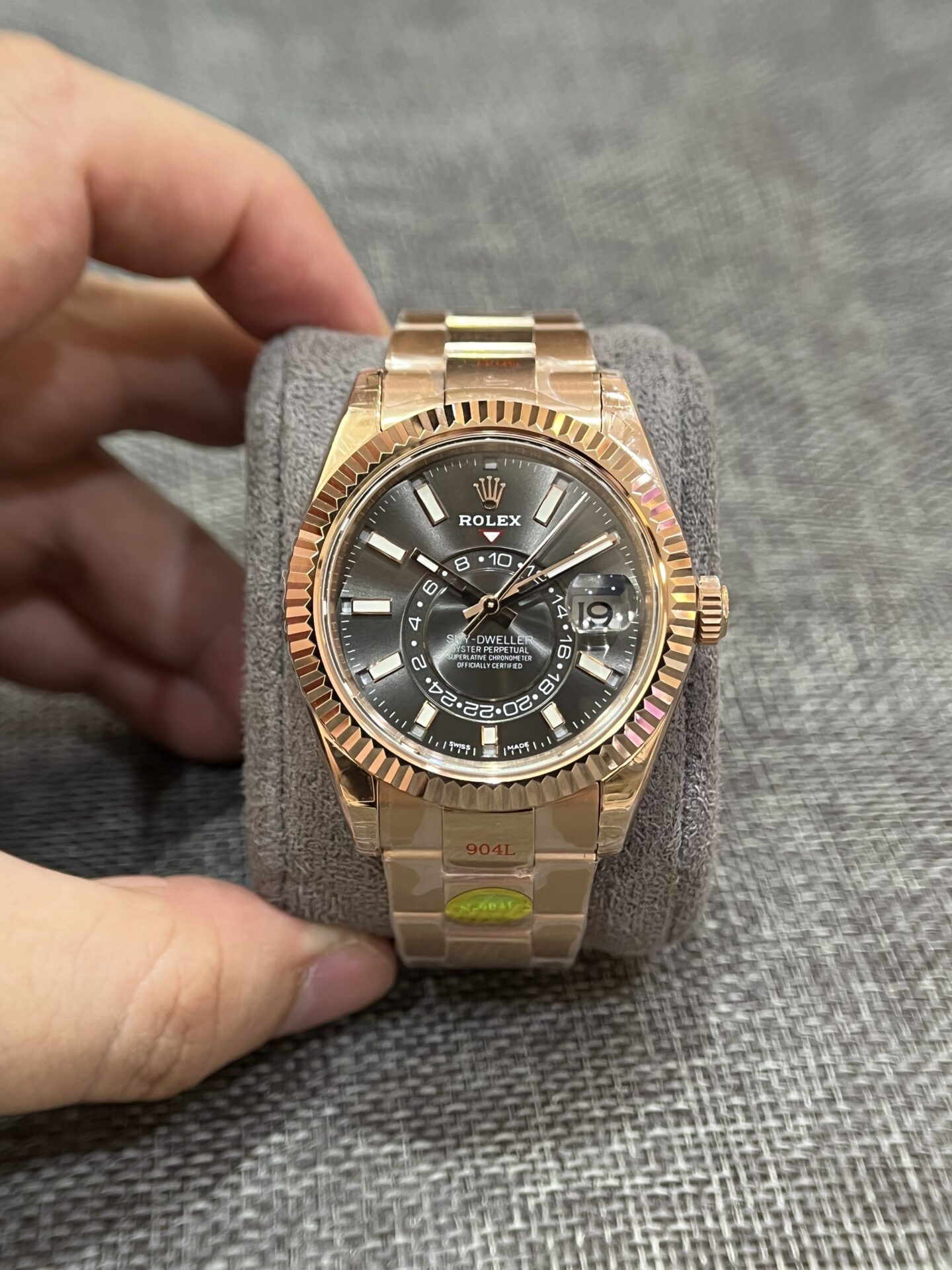 Rolex Sky-Dweller 326935 RG Plated Grey Dial 42mm Oyster NBF Replica