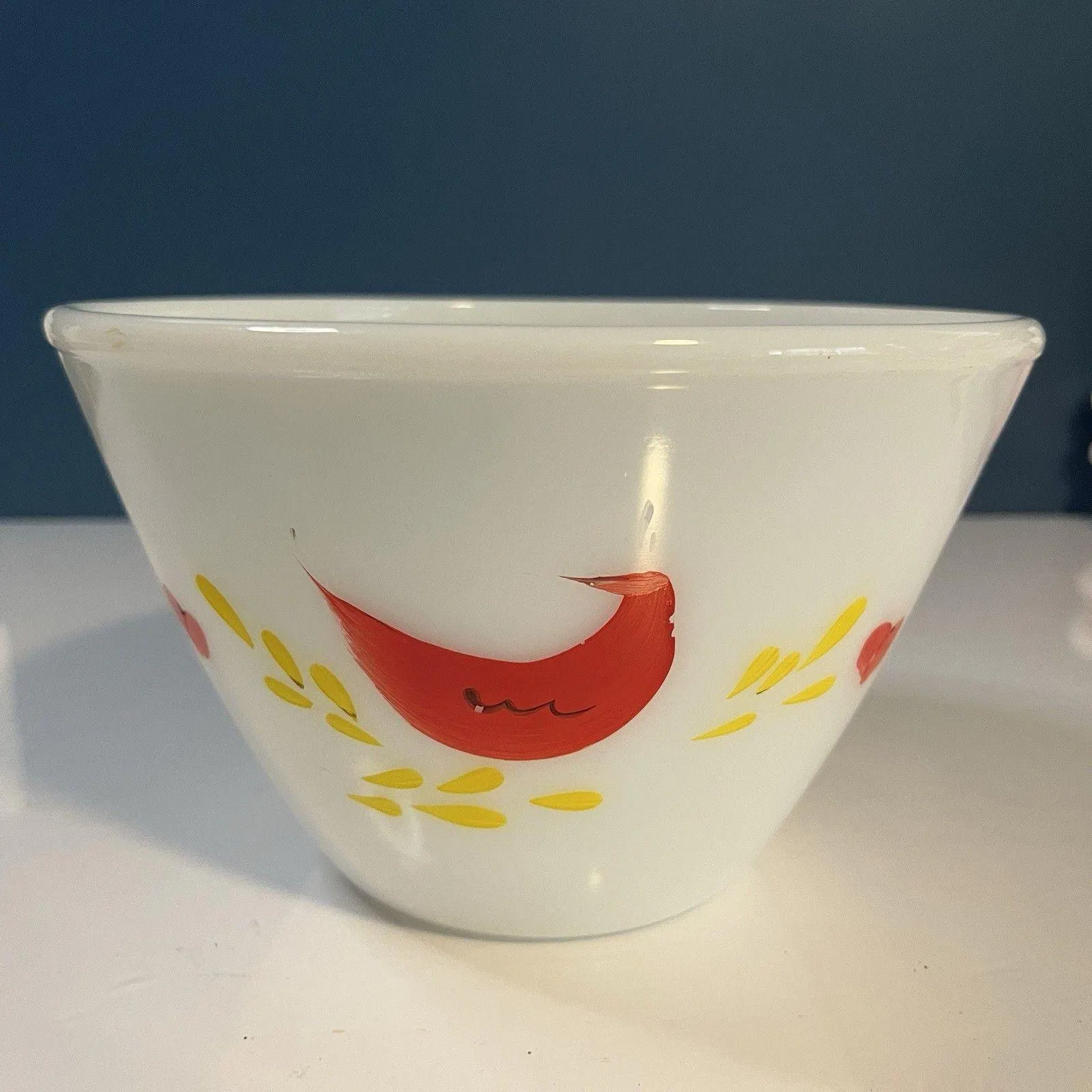 Vintage Fire King “Distlefink” 7-1/2