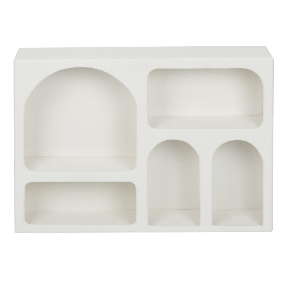 étagère 5 niches bois blanc 50x9xH34cm